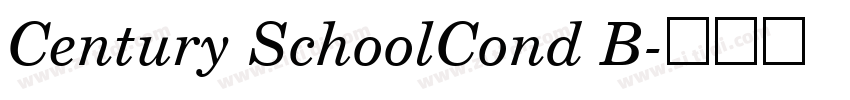 Century SchoolCond B字体转换